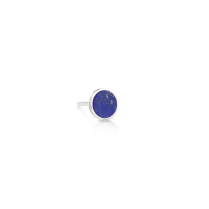 solo ever lapis white gold disc stud