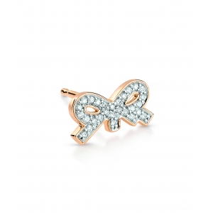 single tiny diamond bow stud