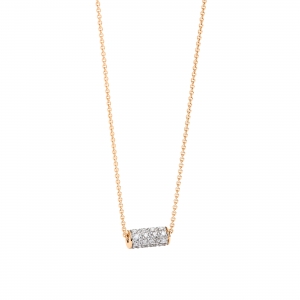 mini straw diamond necklace