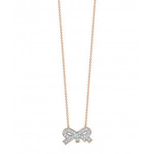 collier or rose 18 carats et diamants<br>by Ginette NY