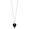 angèle mini onyx heart on chain