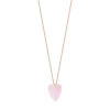 Angèle mini pink quartz heart on chain