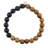 heal blue sand stone and wood bead bracelet