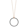 baby black diamond circle on chain