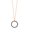 mini black diamond circle on chain