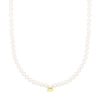 mini cocktail pearl and lemon quartz necklace