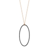 jumbo ellipse black diamond on chain