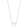 mini ever white agate disc necklace
