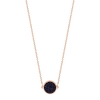 mini ever blue sandstone disc necklace