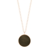 jumbo ever golden obsidian disc on chain