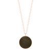 jumbo ever golden obsidian disc on chain