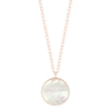 Jumbo ever white MOP disc on chain