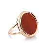 Red agate disc ring
