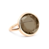 baby smoky quartz disc ring	