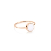 mini ever white agate disc ring