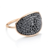 large sequin black diamond ring