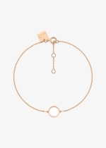 mini ever white agate disc bracelet