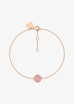 mini ever rhodochrosite disc bracelet