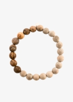 heal picture jasper & wood bead bracelet