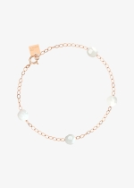 white mop bead chain bracelet