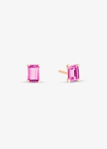 cocktail pink topaz studs
