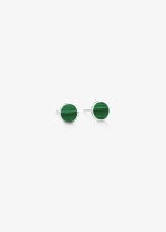 ever malachite white gold disc studs