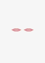 pink sapphire french kiss studs