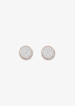 round sequin diamond earrings