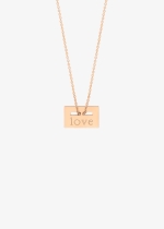 mini plate "love"on chain