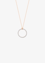mini diamond circle on chain