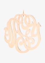 large lace monogram charm