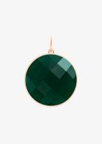 jumbo pixie ever green agate disc charm
