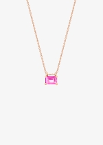 mini cocktail pink topaz on chain