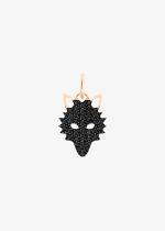 black diamond wolf charm