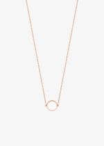 mini ever white agate disc necklace