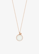 ever white agate disc on chain