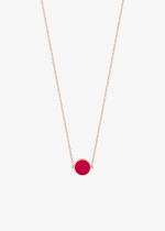 mini ever coral disc necklace