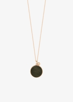 ever golden obsidian disc on chain