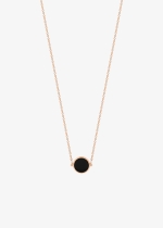 mini ever onyx disc necklace