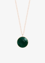 jumbo pixie ever green agate disc on chain
