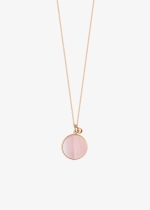 ever pink MOP disc on chain