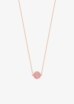mini ever rhodochrosite disc necklace