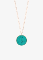 jumbo ever turquoise disc on chain