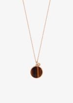 ever tiger eye disc on chain