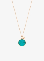 ever turquoise disc on chain