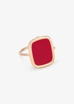 coral antique ring