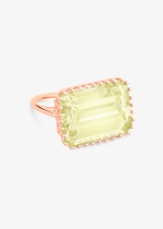 jumbo cocktail lemon quartz ring