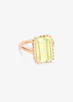 cocktail vertical lemon quartz ring