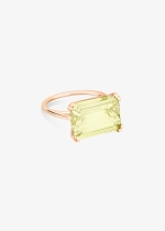 cocktail horizontal lemon quartz ring