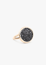 baby black diamond disc ring